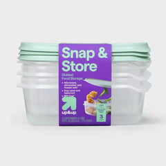3-Pack Divided Meal Prep Containers