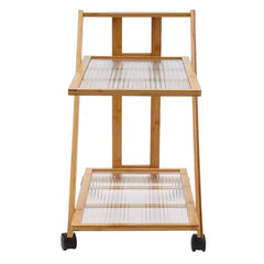 2-Tier Bamboo Cart