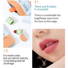 8pc Mini Capsule Lipstick Set
