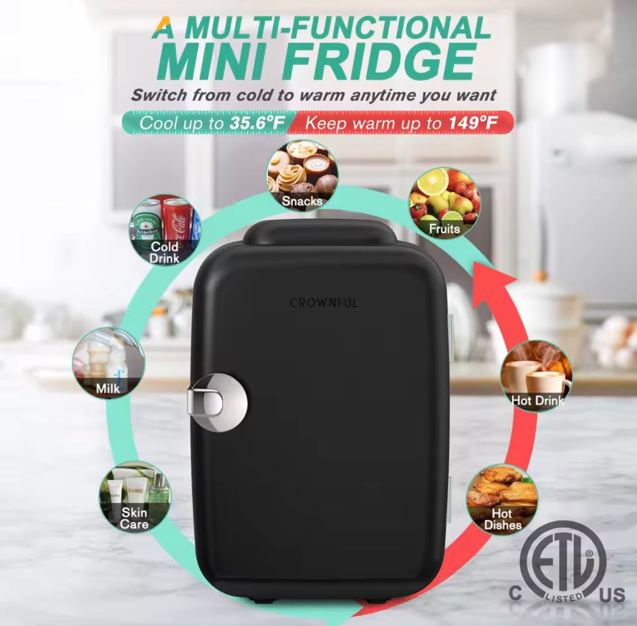 4L Mini Fridge — Compact & Portable