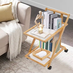 2-Tier Bamboo Cart