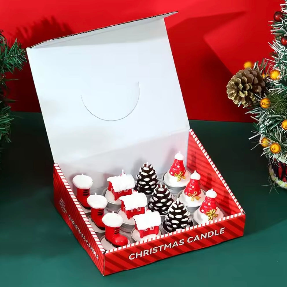 12-Piece Christmas Candle Set 🎄