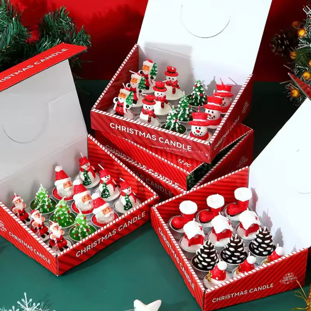 12-Piece Christmas Candle Set 🎄