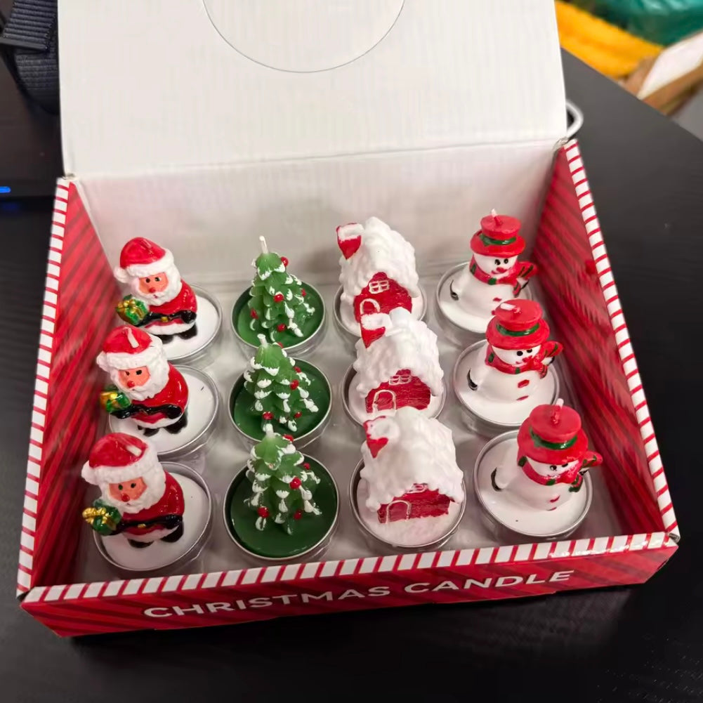12-Piece Christmas Candle Set 🎄