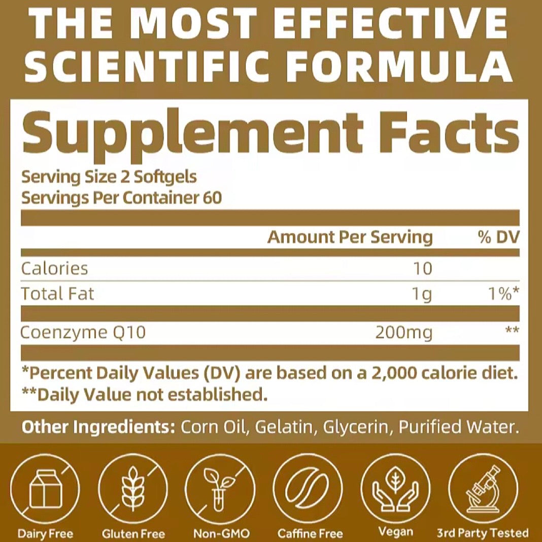 CoQ10 Energy & Heart Support - 120 Capsules