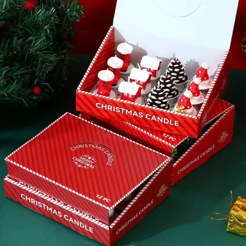 12-Piece Christmas Candle Set 🎄