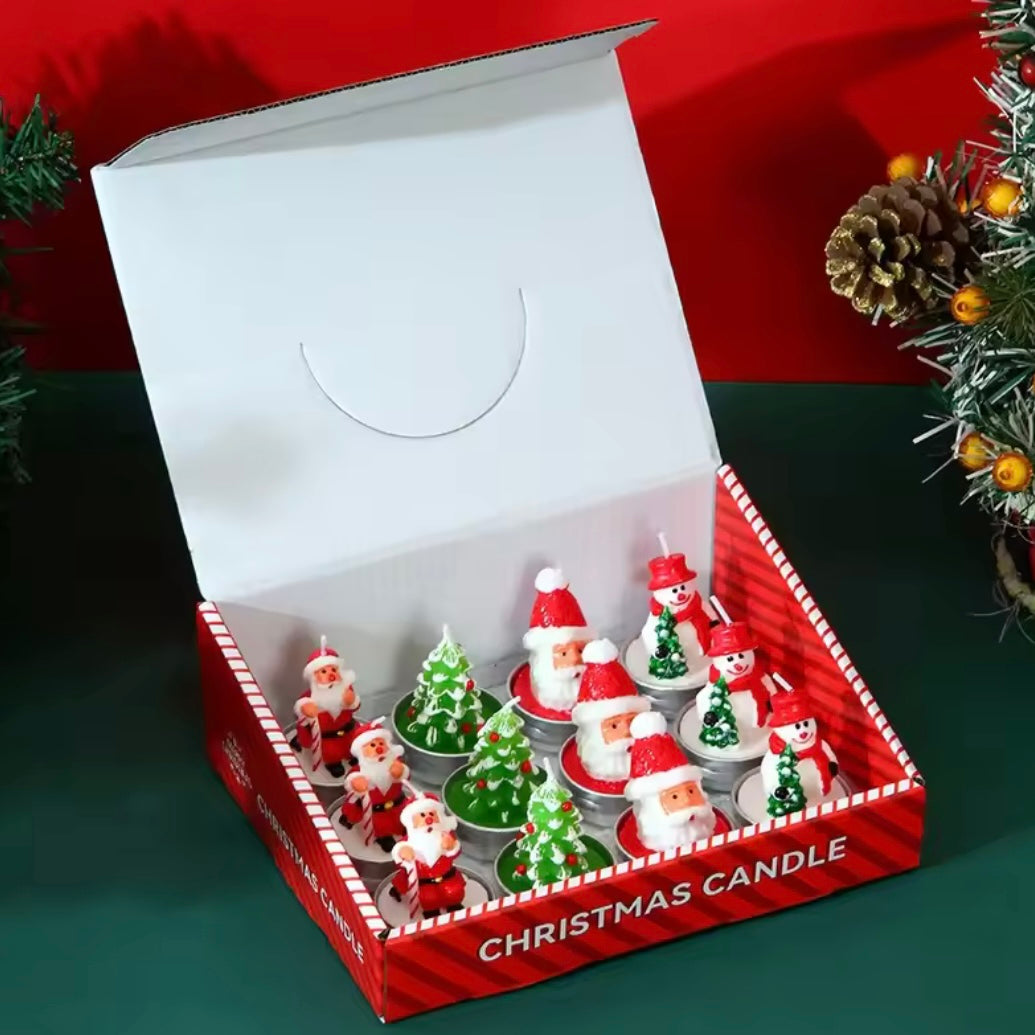 12-Piece Christmas Candle Set 🎄